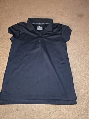 EUC Girls Cat And Jack Navy Polo Girls Shirt Small Size 6-7 Uniform